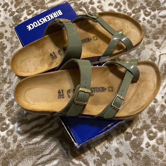 Birkenstock | Shoes | Birkenstock Mayari Khaki Size Box Worn Once No Trade | Poshmark